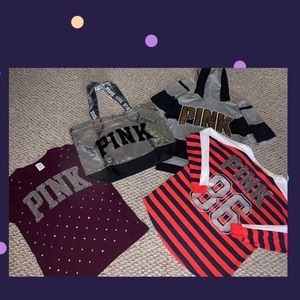 SOLD❤️VS Sequin Bling Bundle Shirts Hoodie XS S